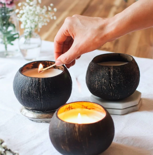 Coconut Shell Candles